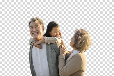 편집이미지 여자 할아버지 노년 남자 할머니 어린이 가족 손녀 서기 웃음 사람 상반신 앞모습 옆모습 세명 한국인 60대 업기 PNG 편집소스 뷰포인트 관계 모션 표정 동양인 성인 손주 파일형식
