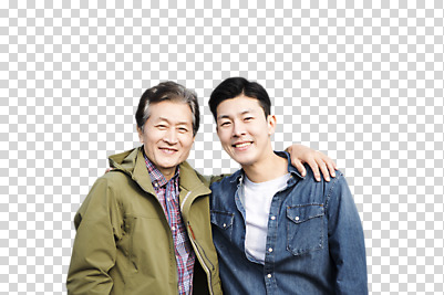 편집이미지 노년 남자 아들 여행 가족 어깨동무 서기 웃음 사람 상반신 성인 두명 앞모습 30대 기댐 다정 한국인 아빠 60대 PNG 부자지간 성인남자만 편집소스 뷰포인트 포즈 컨셉 관계 모션 표정 동양인 장년 남자만 성인만 파일형식