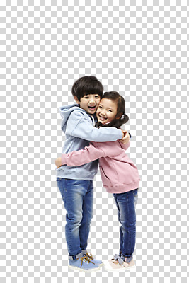 전신 편집이미지 여자 남자 어린이 포옹 서기 미소 사람 두명 옆모습 친구 다정 한국인 짝꿍 즐거움 PNG 어린이만 편집소스 감정 뷰포인트 컨셉 관계 안기 모션 표정 동양인 파일형식