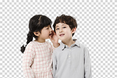 편집이미지 여자 남자 어린이 서기 사람 상반신 두명 앞모습 친구 다정 한국인 귓속말 PNG 어린이만 편집소스 뷰포인트 컨셉 관계 모션 동양인 파일형식