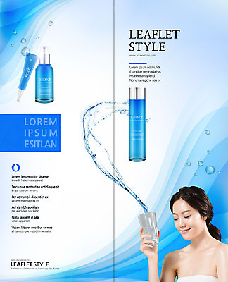 PSD 템플릿 표지디자인 북디자인 출판디자인 여자 표지 리플렛 2단접지 북커버 한명 팜플렛 상반신 20대 성인 화장품 한국인 물방울 스킨 로션 에센스 의료성형뷰티 성인여자한명만 세럼 이미지템플릿 1 사람 동양인 청년 뷰티 여자한명만 성인여자만 파일형식