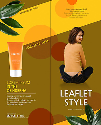 전신 PSD 템플릿 표지디자인 북디자인 출판디자인 여자 표지 리플렛 2단접지 북커버 나뭇잎 한명 앉기 팜플렛 20대 성인 화장품 한국인 뒤돌아보기 선크림 성인여자한명만 이미지템플릿 1 잎 모션 사람 동양인 청년 뷰티 여자한명만 성인여자만 파일형식