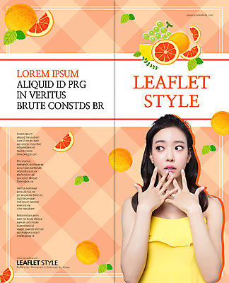PSD 템플릿 표지디자인 북디자인 출판디자인 여자 표지 리플렛 2단접지 북커버 오렌지 포도 나뭇잎 한명 팜플렛 상반신 20대 성인 놀람 한국인 레몬 자몽 성인여자한명만 이미지템플릿 1 감정 잎 과일 표정 사람 동양인 청년 여자한명만 성인여자만 파일형식