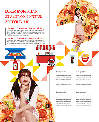 전신 PSD 템플릿 표지디자인 북디자인 출판디자인 여자 내지 리플렛 2단접지 북커버 피자 팜플렛 20대 성인 두명 치킨 턱괴기 수레 한국인 콜라 토마토소스 점포 이미지템플릿 모션 패스트푸드 서양음식 사람 동양인 청년 상점 카트 소스_음식 탄산음료 닭고기요리 파일형식
