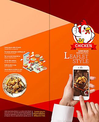 PSD 템플릿 표지디자인 북디자인 손 출판디자인 표지 음식 리플렛 2단접지 북커버 팜플렛 신체부위 스마트폰 레스토랑 치킨 프라이드치킨 터치 닭 주문 이미지템플릿 조류 사람 핸드폰 스마트기기 식당 닭고기요리 파일형식