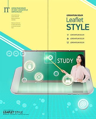 PSD 템플릿 표지디자인 북디자인 출판디자인 여자 교육 표지 리플렛 2단접지 북커버 설명 한명 팜플렛 상반신 성인 30대 스마트폰 교사 칠판 한국인 지시봉 온라인강의 이미지템플릿 직업 1 모션 사람 동양인 장년 핸드폰 스마트기기 강의 파일형식 언택트