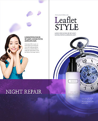 PSD 템플릿 표지디자인 북디자인 출판디자인 여자 표지 꽃잎 리플렛 시계 2단접지 북커버 한명 팜플렛 상반신 20대 성인 뷰티 보라색 화장품 한국인 야간 회복 의료성형뷰티 성인여자한명만 이미지템플릿 자연요소 1 꽃 컬러 컨셉 사람 동양인 청년 여자한명만 성인여자만 파일형식