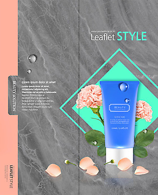 PSD 템플릿 표지디자인 북디자인 출판디자인 표지 꽃잎 리플렛 2단접지 북커버 나뭇잎 팜플렛 사람없음 화장품 물방울 카네이션 로션 클렌징크림 이미지템플릿 꽃 잎 뷰티 세안용품 파일형식