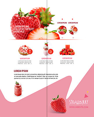 PSD 템플릿 표지디자인 북디자인 출판디자인 내지 리플렛 2단접지 북커버 딸기 잔 팜플렛 사람없음 딸기주스 딸기쉐이크 딸기케이크 이미지템플릿 식기 과일 케이크 과일주스 쉐이크 파일형식