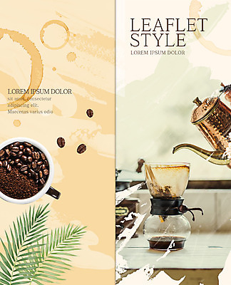 PSD 템플릿 표지디자인 북디자인 출판디자인 표지 리플렛 2단접지 북커버 주전자 나뭇잎 팜플렛 사람없음 원두 커피잔 핸드드립 이미지템플릿 커피 잎 주방용품 잔 커피용품 파일형식