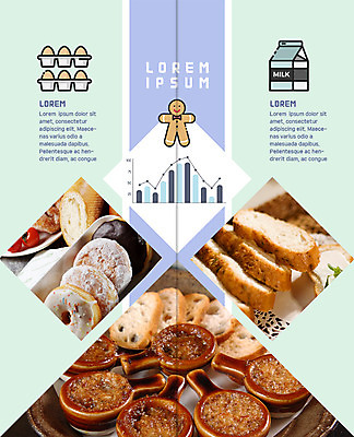 PSD 템플릿 표지디자인 북디자인 출판디자인 내지 리플렛 2단접지 북커버 팜플렛 사람없음 계란 빵집 우유 도넛 바게트 타르트 이미지템플릿 빵 디저트 유제품 상점 알 파이_빵 파일형식