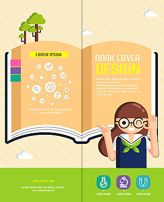 PSD 나무 템플릿 학생 표지디자인 북디자인 출판디자인 여자 표지 안경 리플렛 2단접지 북커버 청소년 현미경 한명 팜플렛 상반신 책 가리킴 OK 비커 자석 이미지템플릿 식물 1 잡화 실험기구 사람 손짓 파일형식