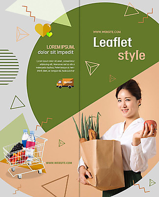 PSD 템플릿 표지디자인 북디자인 출판디자인 여자 표지 리플렛 채소 2단접지 북커버 한명 들기 팜플렛 상반신 20대 성인 쇼핑 장보기 카트 한국인 사과 배송 이미지템플릿 1 과일 모션 사람 동양인 청년 파일형식