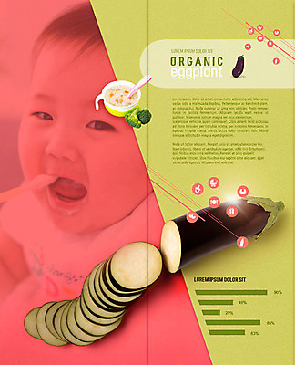 PSD 템플릿 표지디자인 북디자인 출판디자인 남자 내지 리플렛 2단접지 북커버 가지 그래프 한명 팜플렛 상반신 한국인 아기 브로콜리 먹기 유기농 이유식 이미지템플릿 1 웰빙 음식 채소 모션 사람 동양인 파일형식