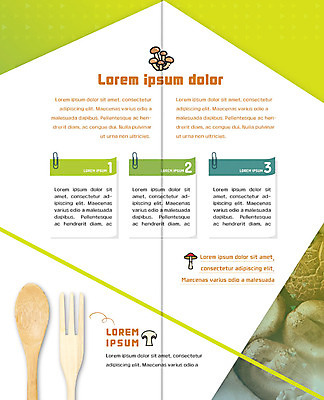 PSD 템플릿 표지디자인 북디자인 출판디자인 내지 리플렛 포크 2단접지 북커버 팜플렛 사람없음 버섯 나이프 순서 이미지템플릿 식기 칼 파일형식