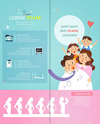 PSD 템플릿 표지디자인 북디자인 출판디자인 여자 남자 내지 리플렛 2단접지 북커버 가족 미소 팜플렛 여러명 상반신 임산부 하트 아기 태아 산모수첩 초음파 이미지템플릿 모양 다수 관계 표정 사람 다이어리 임신 파일형식