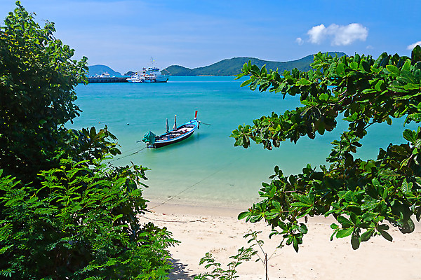 포토 JPG 해외이미지 바다 여행 태국 자연 하늘 풍경 사람없음 물 보트 그림 암초 수목 해외202004 해외포토 자연요소 아시아 배_교통 생태계 파일형식 이미지허브