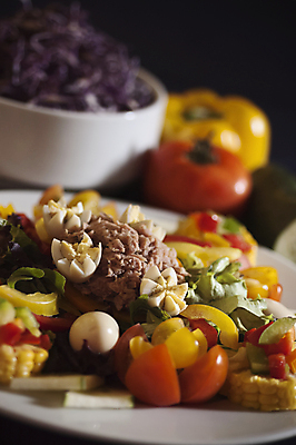 포토 JPG 해외이미지 스튜디오촬영 전통 접시 유럽 문화 음식 토마토 채소 재료 부분 오이 건강 어류 옥수수 요리 사람없음 빨간색 세로 계란 식사 샐러드 추위 종 신선 고명 인스턴트 강의 지중해 참치 포르투갈 준비 양배추 날것 후추 섞기 저지방 해외202004 해외포토 식기 나라 바다 컬러 곡류 실내 알 수중동물 기름_음식 향신료 파일형식 이미지허브