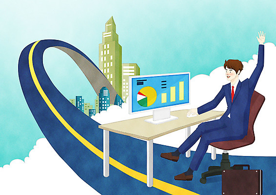 전신 PSD 남자 서류가방 일러스트 비즈니스 성공 한명 빌딩 성인 컴퓨터 손들기 직장인 비즈니스맨 책상 대로 국내일러스트 직업 1 가구 컨셉 가방 모션 사람 건물 전자제품 파일형식