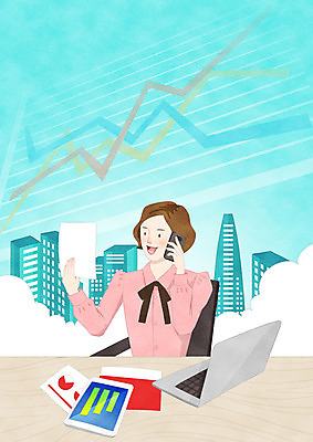 PSD 응시 여자 일러스트 비즈니스 성공 한명 앉기 빌딩 상반신 성인 노트북 직장인 비즈니스우먼 책상 문서 통화 휴대폰금지 국내일러스트 직업 1 시선 가구 컨셉 모션 사람 건물 전자제품 금지 파일형식