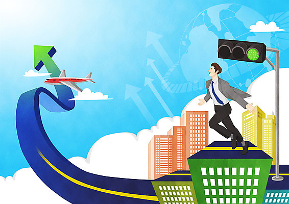 전신 PSD 남자 화살표 일러스트 비즈니스 성공 비행기 한명 빌딩 성인 세계 직장인 비즈니스맨 정상 신호등 국내일러스트 직업 1 컨셉 항공교통 대중교통 사람 건물 파일형식