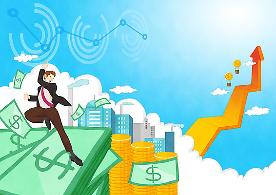 전신 PSD 구름 남자 화살표 돈 일러스트 비즈니스 성공 한명 빌딩 성인 달러 점프 직장인 비즈니스맨 국내일러스트 자연요소 직업 1 컨셉 모션 사람 건물 재산 파일형식