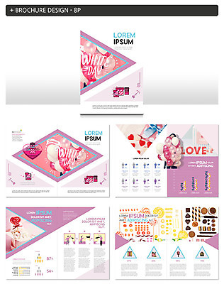 템플릿 ZIP 화이트데이 사탕 사랑 팜플렛 사람없음 선물상자 쿠키 하트 풍선 인디자인 INDD 이미지템플릿 모양 감정 데이이벤트 디저트 선물 상자 파일형식