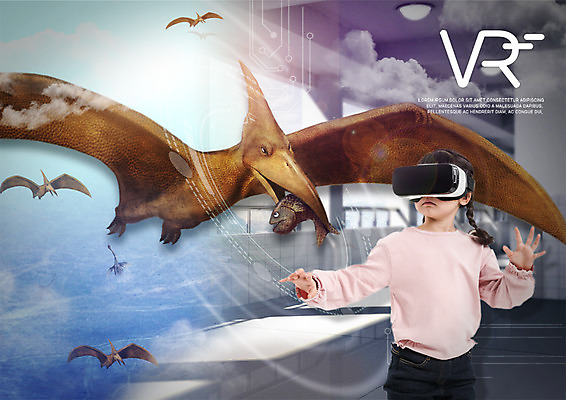 PSD 편집 편집이미지 여자 어린이 여러마리 한명 상반신 앞모습 한국인 무서움 스마트 공룡 3D안경 익룡 가상현실 소녀한명만 VR기기 이미지편집 1 감정 안경 뷰포인트 다수 컨셉 파충류 사람 동양인 기계 여자한명만 소녀만 파일형식