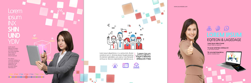 PSD 서양인 외국인 템플릿 편집 표지디자인 북디자인 응시 출판디자인 여자 표지 리플렛 북커버 비즈니스 3단접지 사람모양 정장 팜플렛 상반신 20대 성인 두명 노트북 태블릿 한국인 최고 직장인 비즈니스우먼 정사각형 성인여자만 이미지템플릿 모양 도형 직업 시선 옷 사람 동양인 인종 청년 전자제품 스마트기기 여자만 성인만 파일형식