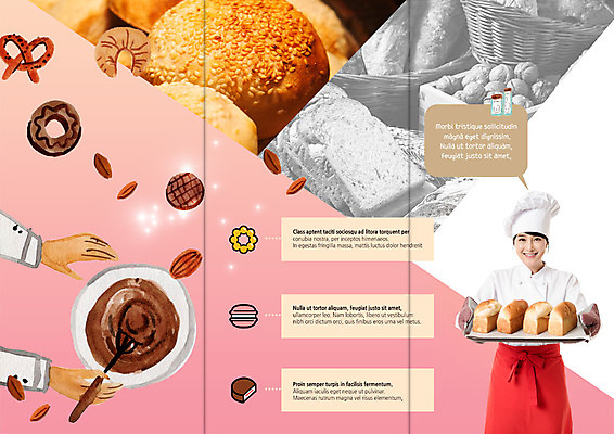 PSD 템플릿 편집 표지디자인 북디자인 출판디자인 여자 내지 리플렛 북커버 3단접지 한명 팜플렛 상반신 성인 30대 쿠키 다양 한국인 도넛 식빵 크림 제빵 마카롱 카카오 성인여자한명만 이미지템플릿 1 빵 다수 디저트 사람 동양인 장년 제과제빵 여자한명만 성인여자만 파일형식