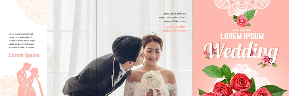 PSD 템플릿 편집 표지디자인 북디자인 커플 출판디자인 여자 표지 남자 리플렛 부케 결혼 북커버 3단접지 키스 팜플렛 상반신 20대 성인 두명 장미 한국인 예복 신랑신부 이미지템플릿 옷 꽃 신부_웨딩 꽃다발 신랑 관계 사람 동양인 이벤트 청년 애정표현 파일형식