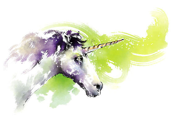 PSD 한마리 캘리배경 일러스트 캘리그라피 상상 붓터치 뿔 사람없음 번짐 유니콘 국내일러스트 1 백그라운드 파일형식 효과