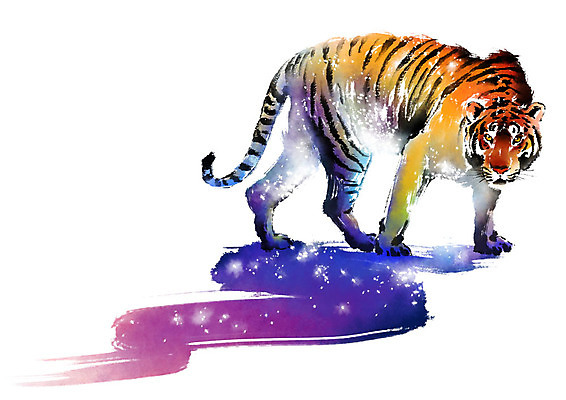 PSD 동물 한마리 캘리배경 일러스트 캘리그라피 붓터치 서기 사람없음 호랑이 번짐 국내일러스트 1 백그라운드 포유류 모션 파일형식 효과