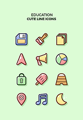 아이콘 교육 종이 음표 큐티아이콘 사람없음 세트 확성기 달 플로피디스크 라인아이콘 페인트붓 교육아이콘 뜀틀 GPS 아이스바 2D아이콘 AI파일 자연요소 기호 음악 스포츠용품 붓 파일형식 벡터
