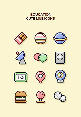 아이콘 교육 말풍선 큐티아이콘 사람없음 세트 햄버거 라인아이콘 퍼프 교육아이콘 위성기 학급 2D아이콘 AI파일 학교 패스트푸드 파일형식 벡터