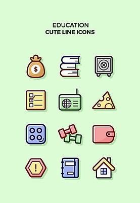 아이콘 교육 큐티아이콘 사람없음 책 세트 다이어리 블록 아령 지갑 느낌표 돈다발 라인아이콘 라디오 교육아이콘 조각치즈 집모양 2D아이콘 AI파일 모양 기호 조각 돈 치즈 전자제품 사무용품 파일형식 벡터