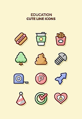 나무 아이콘 교육 화살표 큐티아이콘 사람없음 세트 고깔모자 감자튀김 나사 하트 라인아이콘 체크표시 핫도그 교육아이콘 주차장표시 테이크아웃컵 2D아이콘 AI파일 모양 식물 모자_잡화 음식 표시 감자 패스트푸드 컵 튀김 공구 확인 파일형식 벡터