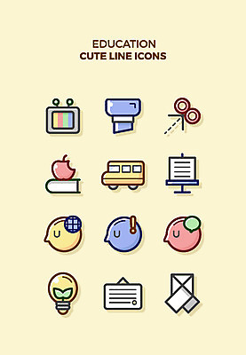 아이콘 교육 지구 말풍선 전구 큐티아이콘 사람없음 책 세트 새싹 쪽지 텔레비전 느낌표 사과 스쿨버스 라인아이콘 메모판 형광펜 교육아이콘 서류판 2D아이콘 AI파일 식물 기호 과일 버스 전자제품 펜 사무용품 파일형식 벡터