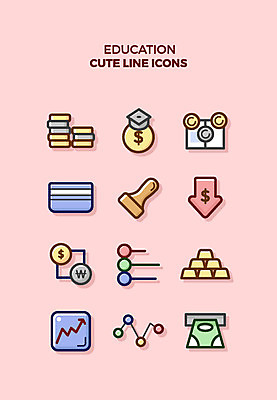 아이콘 교육 화살표 학사모 그래프 큐티아이콘 사람없음 세트 도장 달러 라인아이콘 교육아이콘 금괴 인출 환전 2D아이콘 AI파일 모자_잡화 돈 졸업 금융 황금 파일형식 벡터