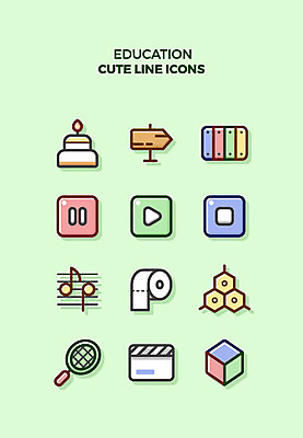 아이콘 교육 음표 큐티아이콘 사람없음 세트 케이크 라켓 표지판 정지 라인아이콘 정사각형 재생 실로폰 교육아이콘 일시정지 두루마리화장지 2D아이콘 AI파일 도형 기호 음악 스포츠용품 모션 디저트 타악기 알림판 화장지 파일형식 벡터