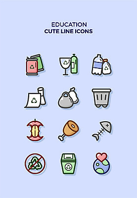 아이콘 교육 지구 유리 큐티아이콘 사람없음 세트 자연보호 그린캠페인 재활용 쓰레기통 캔 플라스틱 라인아이콘 분리수거 교육아이콘 재활용품 분리수거함 생선가시 2D아이콘 AI파일 캠페인 자연 재질 보호 친환경 수거함 파일형식 벡터