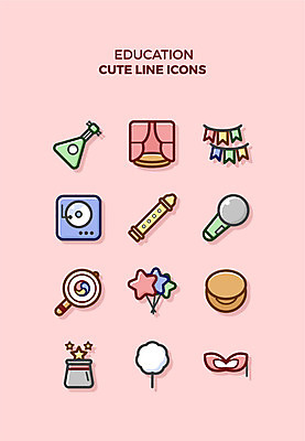 아이콘 교육 악기 큐티아이콘 가면 사람없음 세트 공연 마술 무대 라인아이콘 마이크 소고 리코더 교육아이콘 가랜드 별풍선 캐스터네츠 2D아이콘 AI파일 음악 음향기기 타악기 국악기 이벤트 목관악기 파티용품 풍선 파일형식 벡터