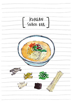 PSD 한식 음식 일러스트 고추 요리 사람없음 고명 분식 국수 멸치 잔치국수 국내일러스트 채소 어류 면류 파일형식