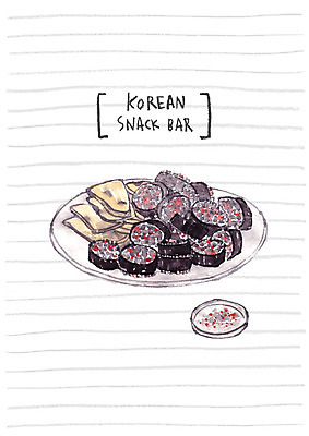 PSD 음식 일러스트 요리 사람없음 분식 소금 순대 국내일러스트 파일형식