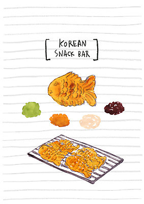 PSD 음식 일러스트 요리 사람없음 여러개 굽기 팥 붕어빵 국내일러스트 빵 다수 구이 겨울간식 파일형식