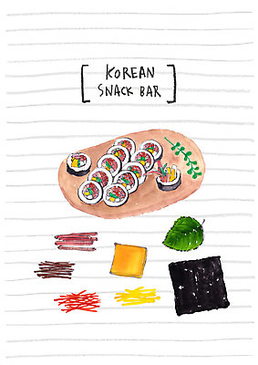 PSD 한식 음식 일러스트 재료 치즈 요리 사람없음 계란 당근 분식 김밥 햄 깻잎 우엉 국내일러스트 채소 유제품 뿌리채소 육류 알 파일형식