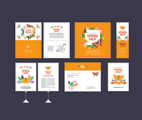 템플릿 배너템플릿 꽃 나비 여러마리 나뭇잎 이벤트 사람없음 세트 세일 봄 현수막 전단 엽서 초대장 약도 소봉투 행사세트 행사템플릿 AI파일 식물 배너 계절 다수 곤충 잎 지도 편지봉투 카드_감사 편지 홍보물 파일형식 벡터