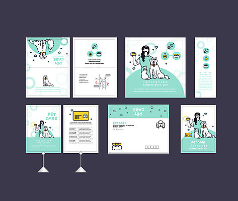 템플릿 배너템플릿 여자 두마리 한명 이벤트 성인 반려동물 세트 고양이 현수막 강아지 전단 엽서 초대장 약도 반려 소봉투 행사세트 행사템플릿 AI파일 동물 1 배너 지도 2 포유류 편지봉투 카드_감사 사람 개 편지 홍보물 파일형식 벡터