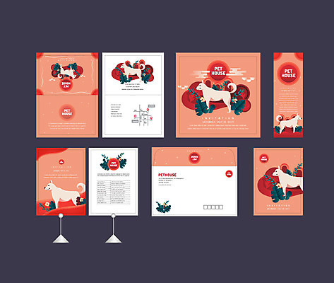 템플릿 한마리 배너템플릿 나뭇잎 이벤트 사람없음 반려동물 세트 현수막 강아지 전단 엽서 초대장 약도 반려 소봉투 행사세트 행사템플릿 AI파일 동물 1 배너 잎 지도 편지봉투 카드_감사 개 편지 홍보물 파일형식 벡터