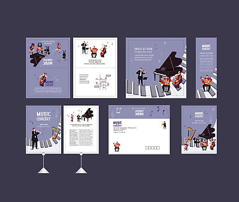템플릿 배너템플릿 여자 남자 악기 음악 연주 이벤트 여러명 성인 세트 현수막 기타 건반 피아노 바이올린 전단 엽서 초대장 첼로 하프 약도 합주 소봉투 행사세트 행사템플릿 AI파일 배너 다수 지도 현악기 문화예술 편지봉투 카드_감사 사람 건반악기 편지 홍보물 파일형식 벡터 찰현악기